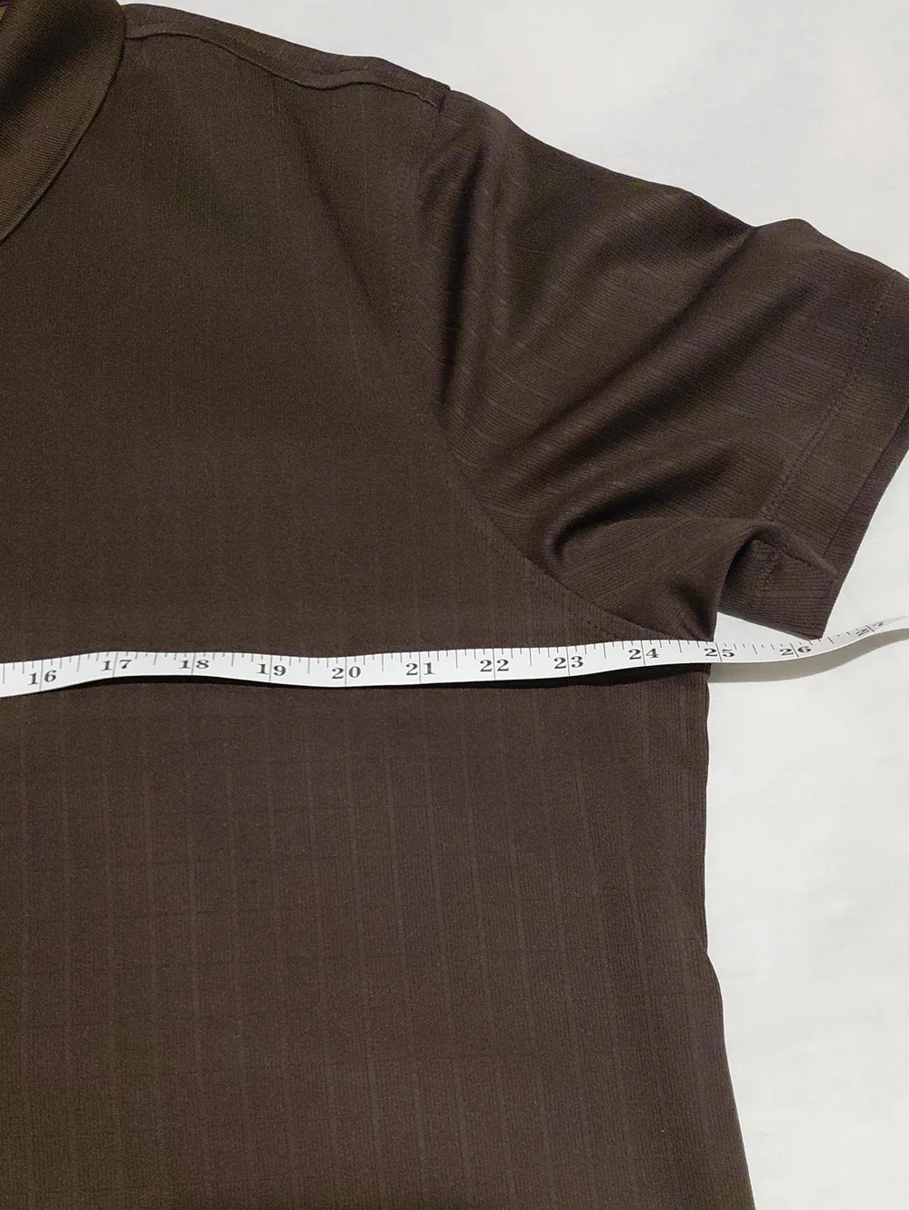 Perry Ellis Men's Brown Zip-Front XL Polo Shirt - Picture 2 of 7